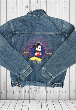 VINTAGE blue denim mickey mouse disney jacket 