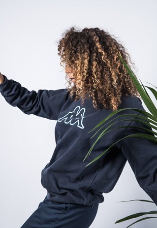 VINTAGE KAPPA SWEATER IN NAVY BLUE