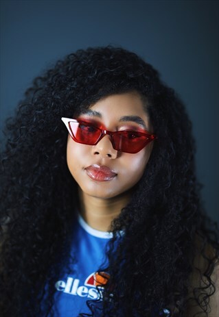 RED CAT EYE SUNGLASSES SHADES