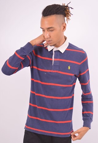 VINTAGE POLO RALPH LAUREN RUGBY POLO SHIRT LONG SLEEVE
