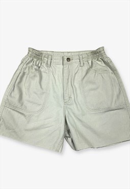 Vintage lee elasticated waist denim shorts cream w30 BV14667