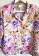 VINTAGE 90S MATCHING SET SKIRTS BLOUSE MIDI FLORAL FLOWER