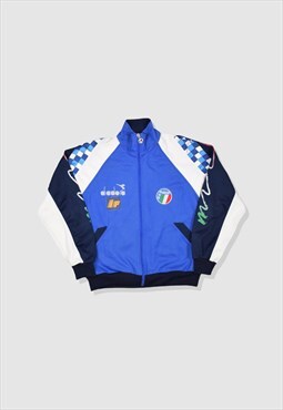 Vintage 90s Diadora Italy Football Team Tracksuit Jacket