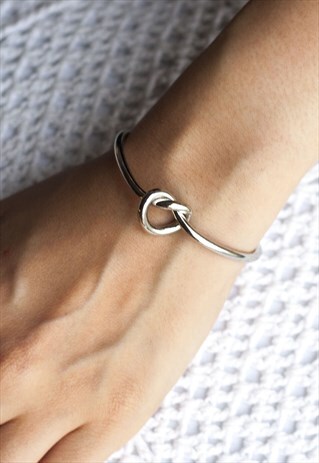 KNOT OPEN BRACELET (SILVER)