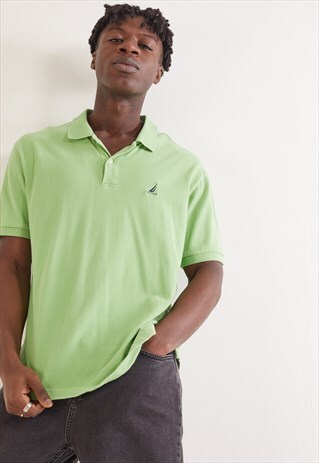 VINTAGE NAUTICA SHORT SLEEVE POLO TOP GREEN