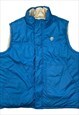 TIMBERLAND VINTAGE MEN'S CREAM & BLUE REVERSIBLE GILET