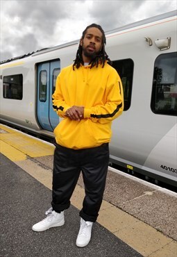 Yellow Kill Bill Halloween Oversized Hoodie Cotton Ringspun 