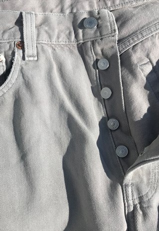 VINTAGE 80S MID RISE 501 GREY LEVI JEANS
