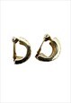 CHRISTIAN DIOR EARRINGS GOLD VINTAGE CLIP ON CUFF VINTAGE
