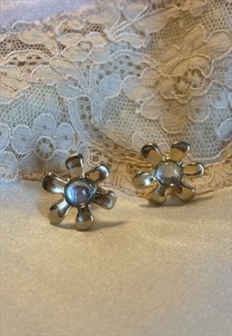 90s Daisy Jelly Stone Flower Stud Earrings Y2k