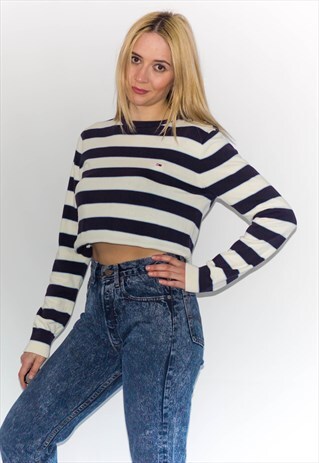 VINTAGE 90'S HILFIGER STRIPED SWEATSHIRT