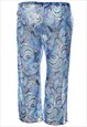 VINTAGE BLUE SHEER PAISLEY DESIGN TROUSERS - W30 L22