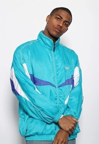 VINTAGE PUMA LOGO TRACK JACKET BLUE