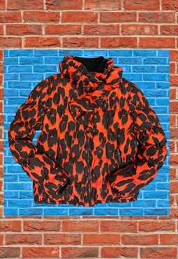 Moschino Cheap And Chic Leopard Print Puffer Jacket Coat