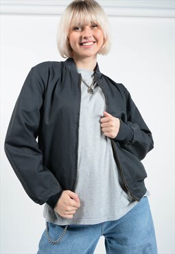 Vintage 90's Workwear Jacket Bomber Grey