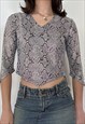 Y2K VINTAGE SNAKE PRINT SHIRT