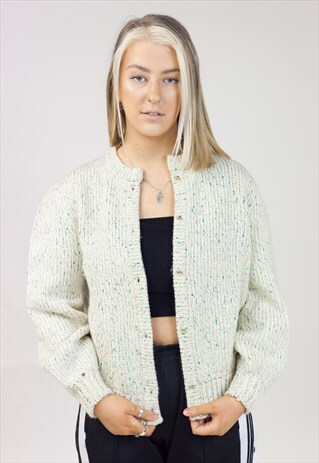 VINTAGE 90S CREAM SPARKLE CARDIGAN