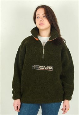 Vintage CMP Campangnolo Women S Sherpa Pile Fleece Jumper