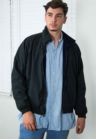 VINTAGE POLO RALPH LAUREN HARRINGTON JACKET LOGO 90S L 25.2