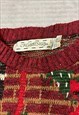 VINTAGE CHRISTMAS JUMPER STOCKINGS COSY FIRE SCENE SWEATER