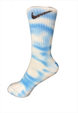 Hand Dyed Nike Sock - Blue 1 pair 