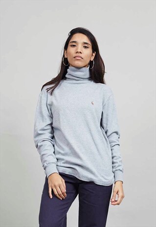 VINTAGE MARL GREY RALPH LAUREN 90'S ROLL NECK JUMPER