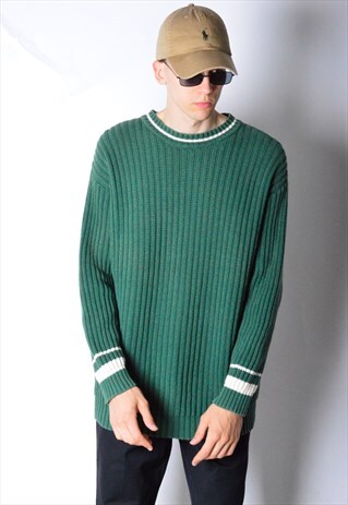 VINTAGE 90S FOREST GREEN GRUNGE JUMPER