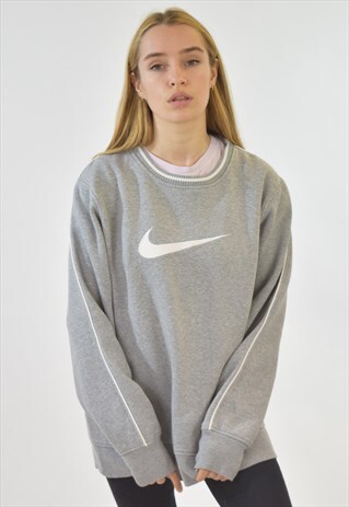 VINTAGE GREY NIKE 90S SWEATSHIRT JUMPER