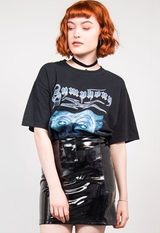 VINTAGE 90'S GRUNGE BLACK BAND ROCK T-SHIRT