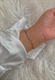 GOLD AND SILVER DAINTY FIGARO CHAIN BRACELET SET