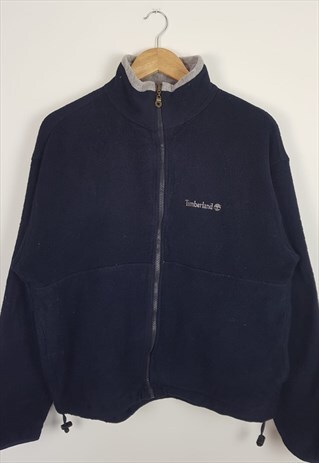 VINTAGE TIMBERLAND FULL ZIP FLEECE SWEATSHIRT NAVY