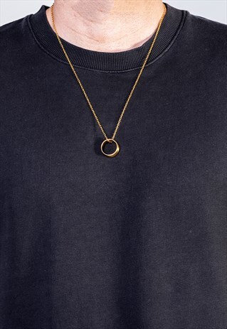 54 FLORAL RINGER 30" PENDANT NECKLACE CHAIN - GOLD