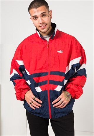 VINTAGE 80S PUMA SHELL SPORT JACKET / S1025