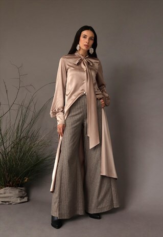 BEIGE PALAZZO PANTS
