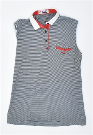 VINTAGE 90'S FILA POLO SHIRT STRIPES BLUE
