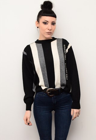 VINTAGE 90'S GOLF INDIE PATTERNED JUMPER