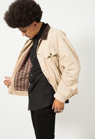 VINTAGE 80S LEE CORDUROY WINTER BLANKET S0103