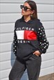 Y2K VINTAGE REWORKED TOMMY HILFIGER LACE & POLKA DOT HOODIE