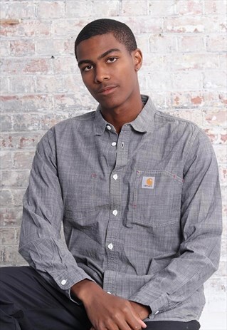 VINTAGE CARHARTT LOGO SHIRT GREY