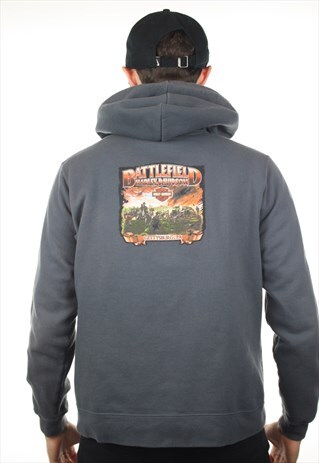 VINTAGE HARLEY-DAVIDSON ZIP UP HOODIE SWEATSHIRT