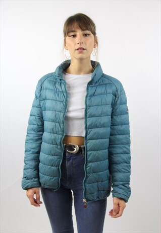 VINTAGE GREEN PUFFER PADDED 90S JACKET