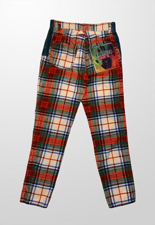VINTAGE JEAN PAUL GAULTIER JEANS TARTAN TROUSERS