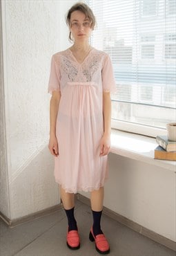 Vintage 80's Pink Midi Nightgown