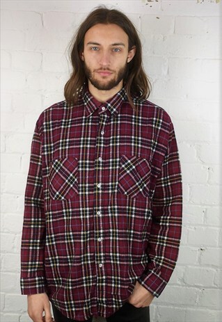VINTAGE 90'S CHECKED FLANNEL SHIRT