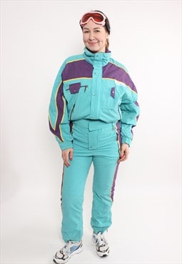 80s one piece ski suit, vintage winter jumpsuit, retro 