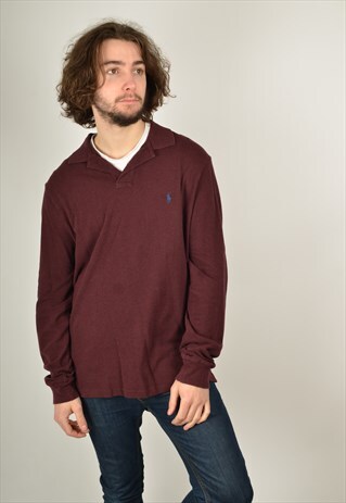 VINTAGE POLO RALPH LAUREN LONG SLEEVE POLO SHIRT
