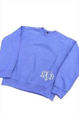 Vintage Y2K womens sweatshirt lilac embroidered small