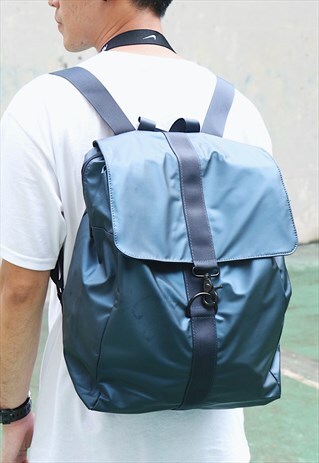 SHALEX CANVAS LIGHTWEIGHT BACKPACK - BLUE