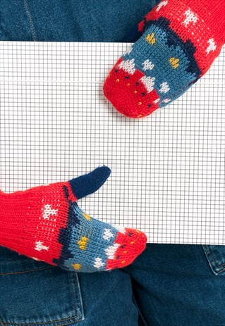 80S VINTAGE KNIT GLOVES