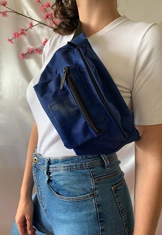 VINTAGE 90S FILA BUM BAG IN BLUE